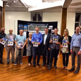 l to r: Gurv Singh (K Rd planner), Member Vernon Tava, Edward Bennett (K Rd Business Association), Barbara Holloway (K Rd Business Association), Member Rob Thomas, Chair Shale Chambers, Member Christopher Dempsey, Member Deborah Yates, Ross Cooper (Newton planner). Deputy Chair Pippa Coom (not pictured) was also present.