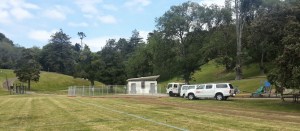 Western park view of toilet block